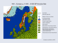 NW-Europa ca. 9 300 - 8 600 BP Ancylus See