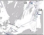 Route und Stationsplan von M87-3b (12.06.-25.06.2012)