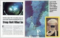 Bericht über die erste Endtdeckung von schwarzen Rauchern am Meeresboden, National Geographic 1979