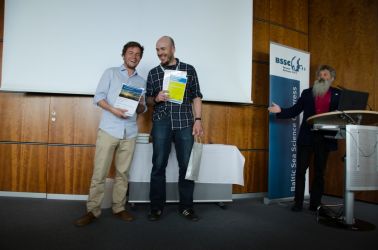 Jens Daniel Müller (Leibniz-Institute for Baltic Sea Research Warnemünde) and Ronny Weigelt (University of Rostock) were honoured for “Best newcomers poster presentations” at the BSSC 2017.