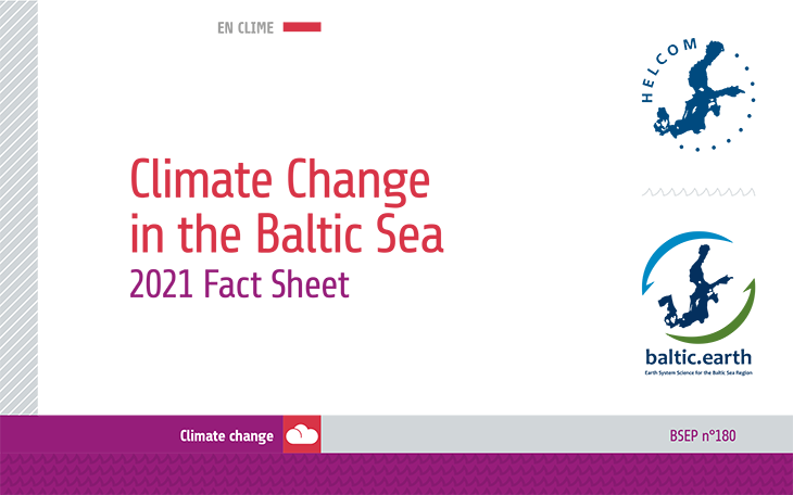 Cover of the Climate Change in the Baltic Sea 2021 Fact Sheet