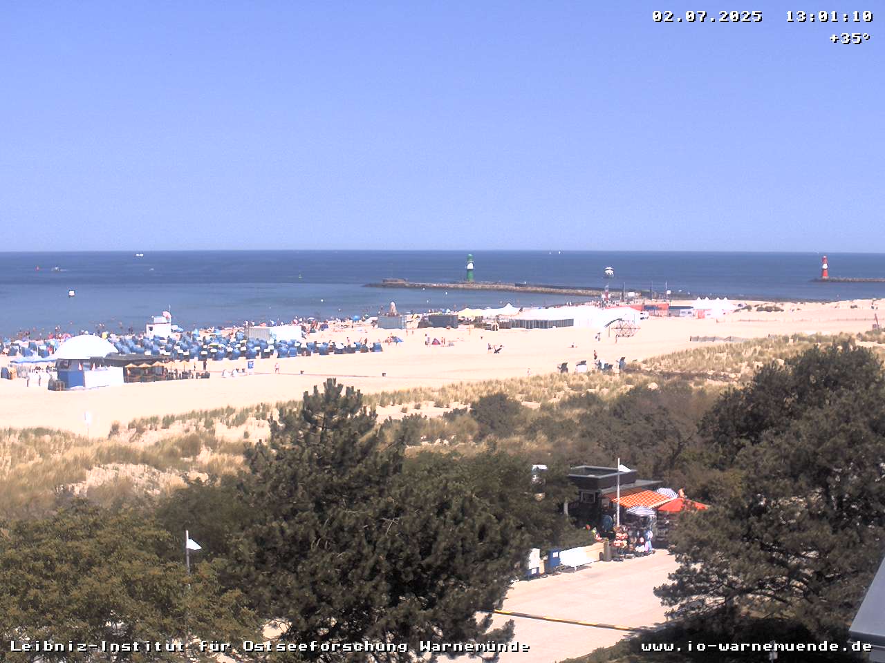 Webcam vom Warnemünder Strand