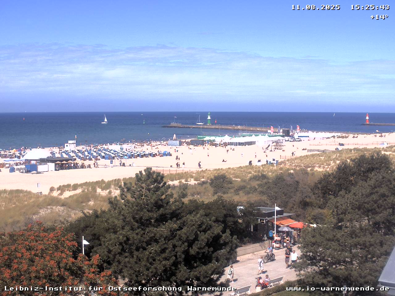 Webcam vom Warnemünder Strand